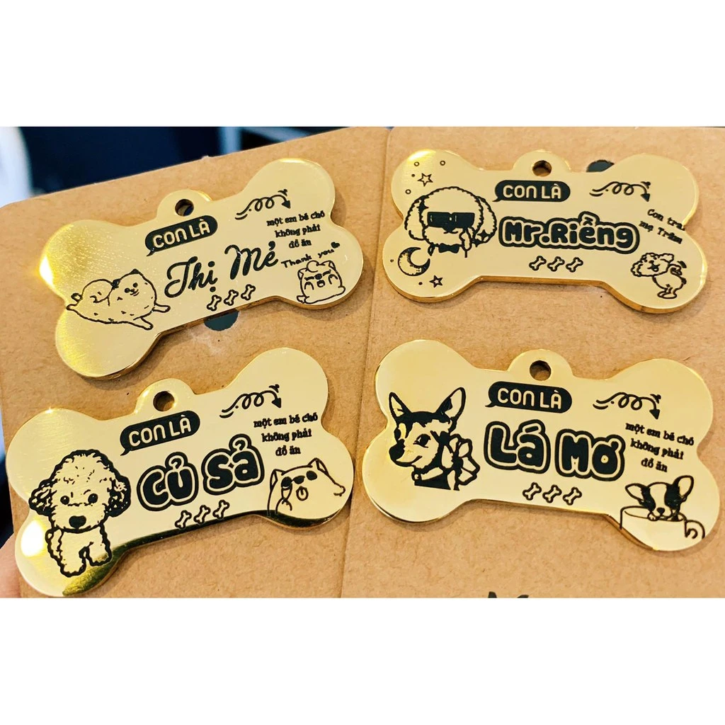 Thẻ Tên Thú Cưng - Bảng Tên Chó Mèo, Pettag